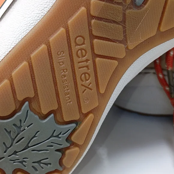 Aetrex Tan and Red Ankle Booties with Stylish Design - Picture 7 of 16